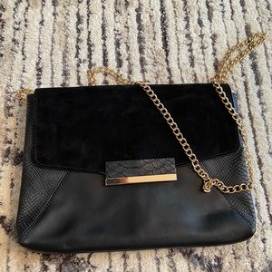 Black and gold purse